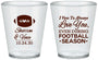 Custom Wedding Plastic Shot Glasses - Football | 302