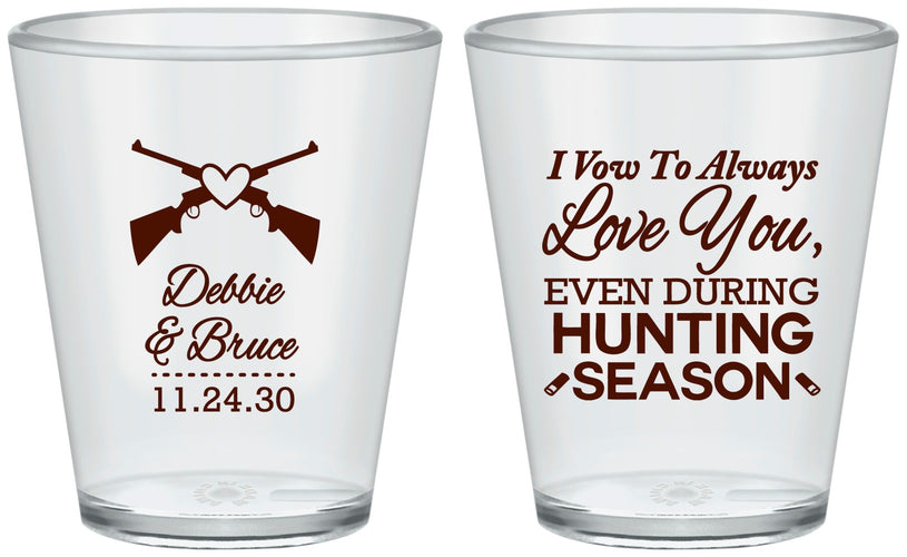 Custom Wedding Plastic Shot Glasses - Hunting | 308