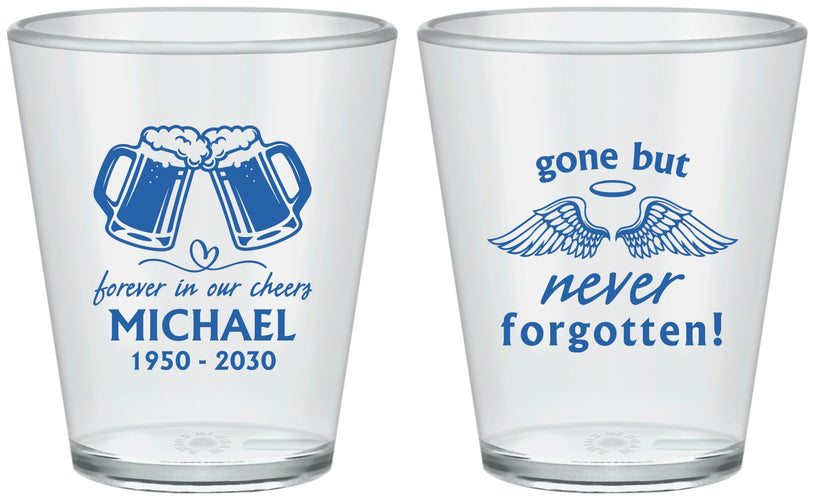 Custom Memorial Plastic Shot Glasses - Gone But Never Forgotten | 310010