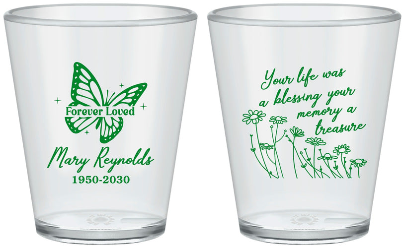 Custom Memorial Plastic Shot Glasses - Forever Loved | 310013