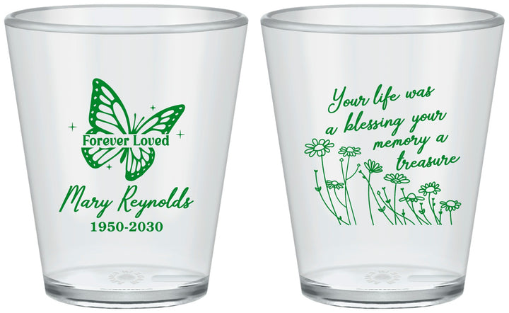 Custom Memorial Plastic Shot Glasses - Forever Loved | 310013