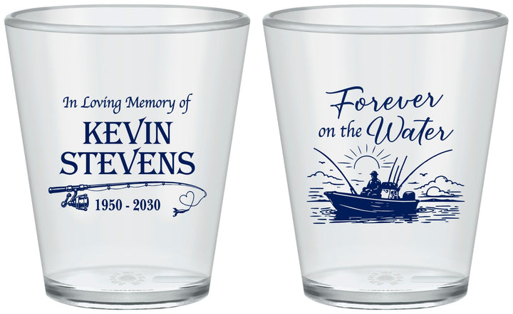 Custom Memorial Plastic Shot Glasses - Forever On The Water | 310019