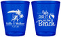 Custom Wedding Plastic Shot Glasses - We Did It On The Beach | 317