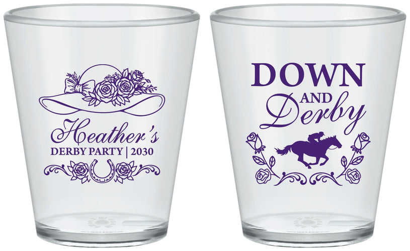 Custom Derby Day Plastic Shot Glasses - Down And Derby | 320001