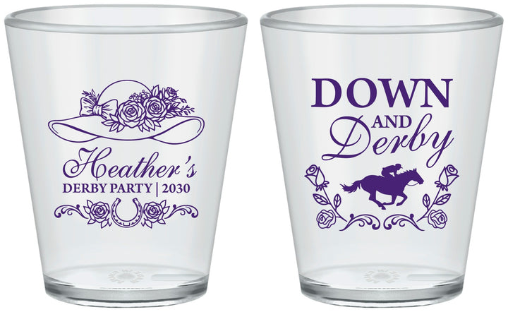 Custom Derby Day Plastic Shot Glasses - Down And Derby | 320001