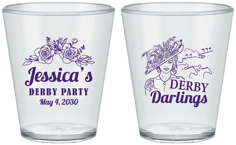 Custom Derby Day Plastic Shot Glasses - Derby Darlins | 320004