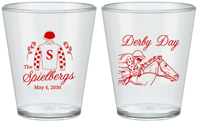 Custom Derby Day Plastic Shot Glasses - Horses | 320007