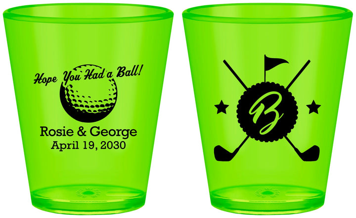 Custom Wedding Plastic Shot Glasses - Golf | 325