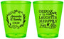 Custom Wedding Plastic Shot Glasses - Love Laughter Happily | 326