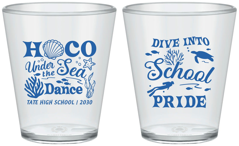 Custom Homecoming Plastic Shot Glasses - Hoco Under The Sea | 330000