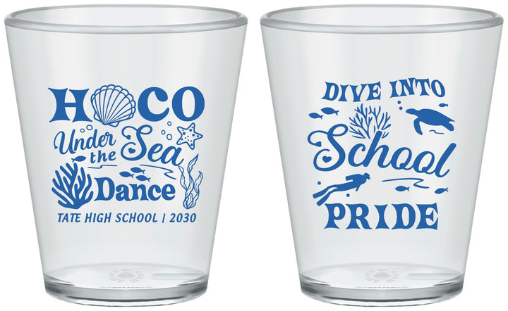Custom Homecoming Plastic Shot Glasses - Hoco Under The Sea | 330000