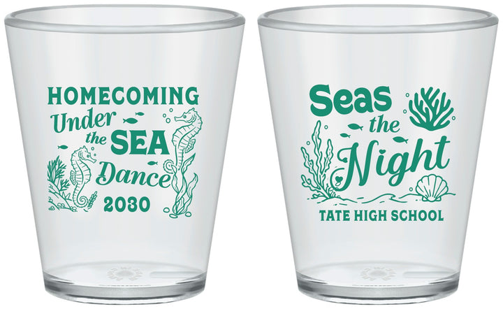 Custom Homecoming Plastic Shot Glasses - Under The Sea Dance | 330001