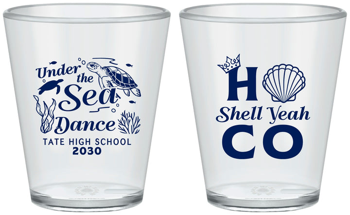 Custom Homecoming Plastic Shot Glasses - Hoco Under The Sea | 330003