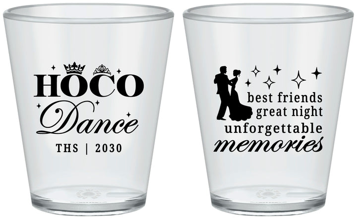 Custom Homecoming Plastic Shot Glasses - Hoco Dance | 330007