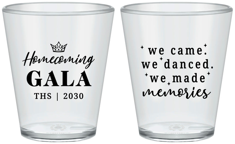 Custom Homecoming Plastic Shot Glasses - Danced Made Memories | 330008