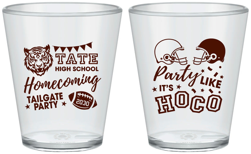 Custom Homecoming Plastic Shot Glasses - Party Like Its Hoco | 330012