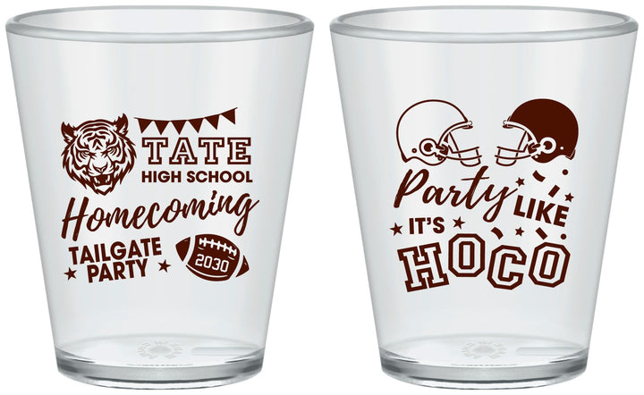 Custom Homecoming Plastic Shot Glasses - Party Like Its Hoco | 330012