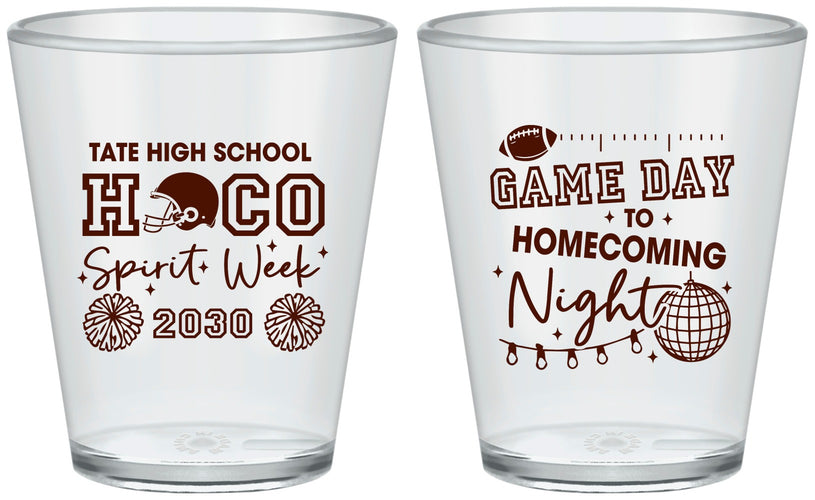 Custom Homecoming Plastic Shot Glasses - Spirit Week | 330013
