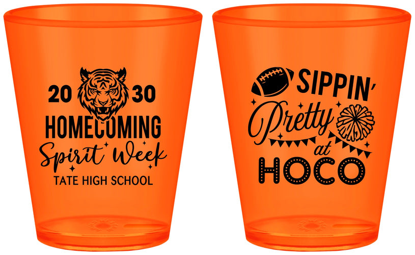 Custom Homecoming Plastic Shot Glasses - Hoco Spirit Week | 330014