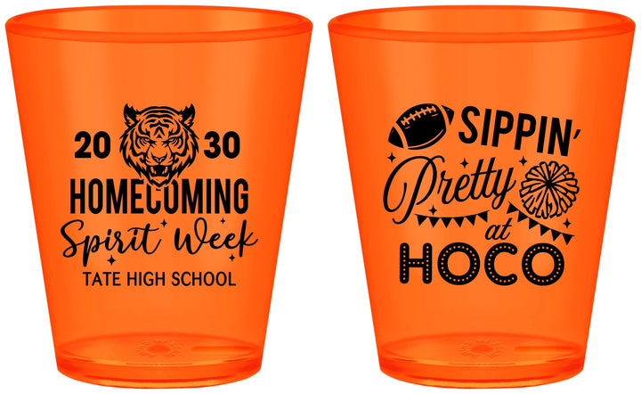 Custom Homecoming Plastic Shot Glasses - Hoco Spirit Week | 330014