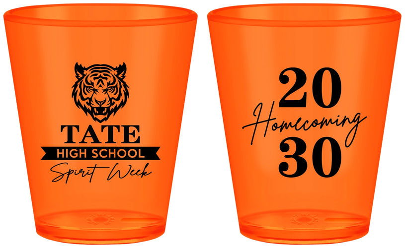 Custom Homecoming Plastic Shot Glasses - Hoco Spirit Week | 330015
