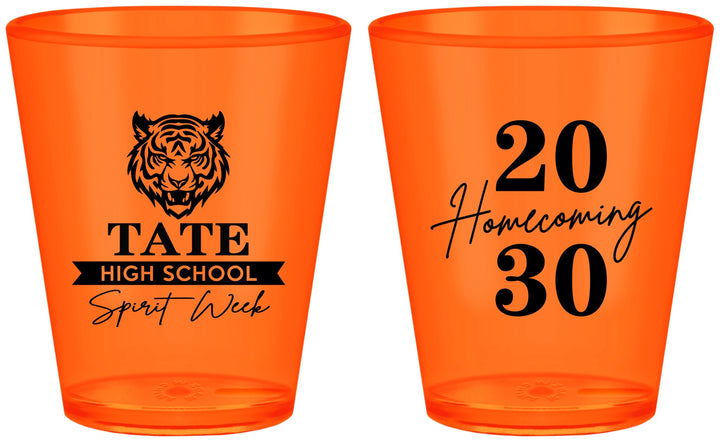 Custom Homecoming Plastic Shot Glasses - Hoco Spirit Week | 330015
