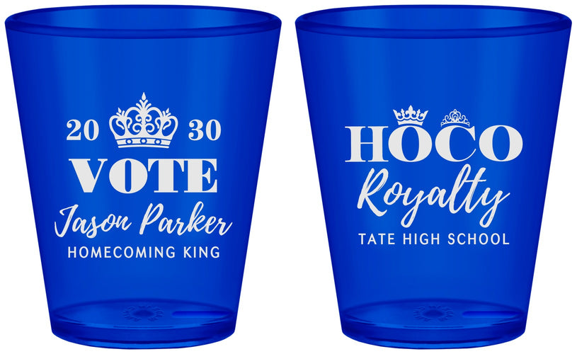 Custom Homecoming Plastic Shot Glasses - Hoco King Vote | 330021
