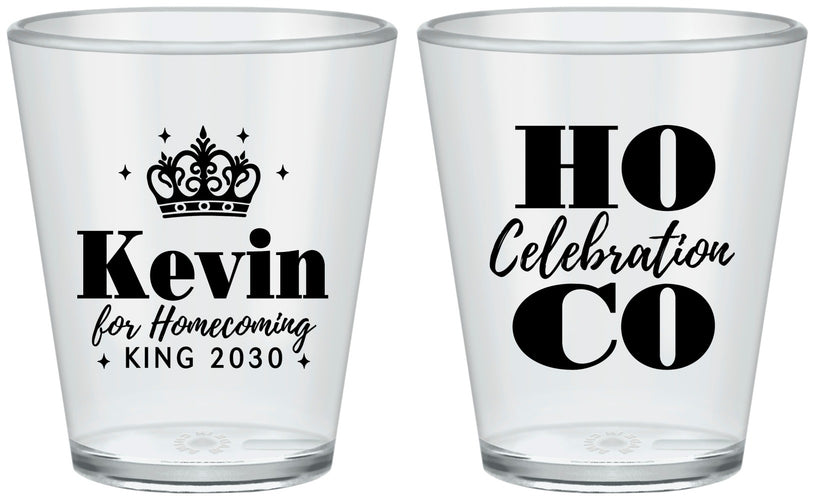Custom Homecoming Plastic Shot Glasses - Hoco King Vote | 330023
