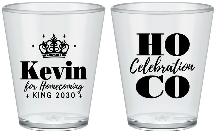 Custom Homecoming Plastic Shot Glasses - Hoco King Vote | 330023
