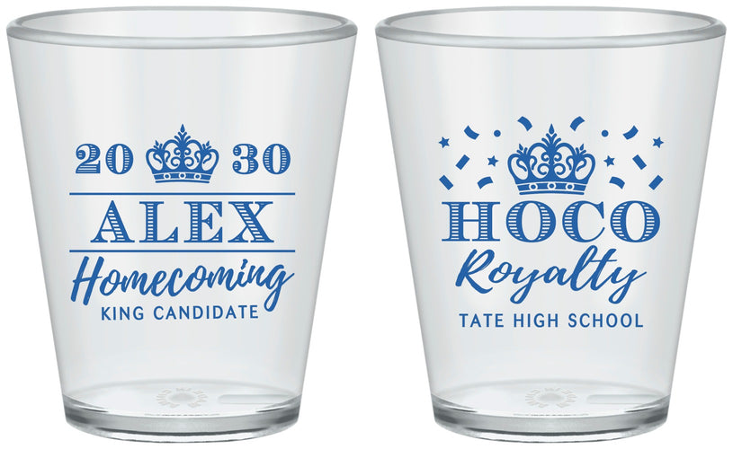 Custom Homecoming Plastic Shot Glasses - Hoco King Vote | 330025