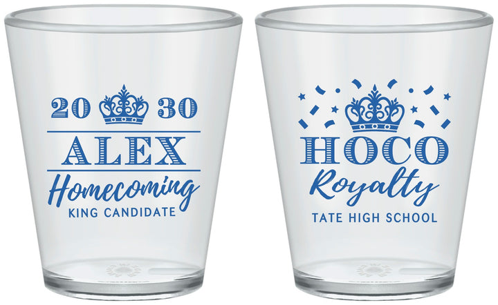 Custom Homecoming Plastic Shot Glasses - Hoco King Vote | 330025