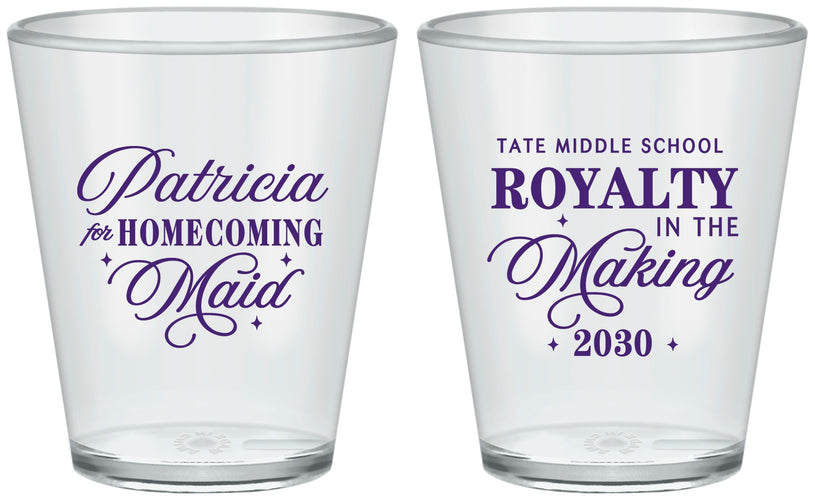 Custom Homecoming Plastic Shot Glasses - Hoco Maid Vote | 330028