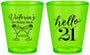 Custom 21st Birthday Plastic Shot Glasses - Hello Twenty One | 340011