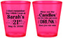 Custom 21st Birthday Plastic Shot Glasses - Candles Cake Drunk | 340017