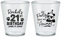 Custom 21st Birthday Plastic Shot Glasses - Party Like An Animal Panda | 340021