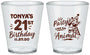Custom 21st Birthday Plastic Shot Glasses - Party Like An Animal Giraffe | 340022