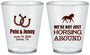 Custom Wedding Plastic Shot Glasses - Horseshoe | 341