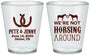 Custom Wedding Plastic Shot Glasses - Horseshoe | 342
