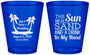Custom Wedding Plastic Shot Glasses - Beach | 350