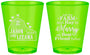 Custom Wedding Plastic Shot Glasses - Left The Farm Tractor | 352