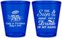 Custom Wedding Plastic Shot Glasses - Sun Sand Drink In My Hand | 353