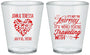 Custom Wedding Plastic Shot Glasses - Journey Traveling With | 354