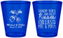 Custom Wedding Plastic Shot Glasses - Sandy Feet Salty Kisses | 357