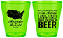 Custom Wedding Plastic Shot Glasses - Relax Unwind Enjoy Beer | 360