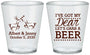 Custom Wedding Plastic Shot Glasses - Dear Beer | 372