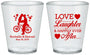 Custom Wedding Plastic Shot Glasses - Love Laughter Happily | 376