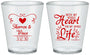 Custom Wedding Plastic Shot Glasses - Heart Life | 387
