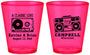 Custom Wedding Plastic Shot Glasses - Class Love Cassette Tape | 389