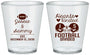 Custom Wedding Plastic Shot Glasses - Hearts United Football | 395