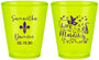 Custom Wedding Plastic Shot Glasses - Mardi Gras | 398